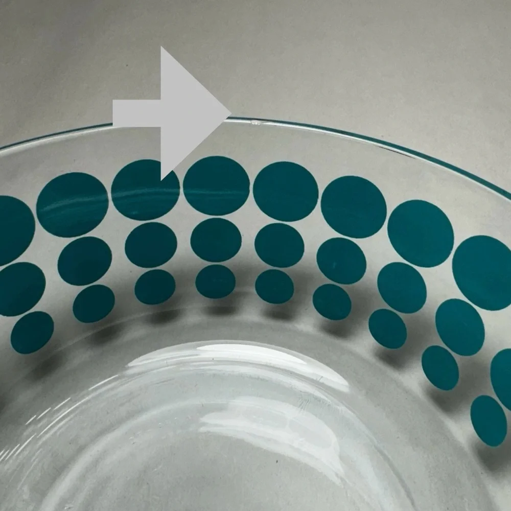Pyrex 100th Anniversary Limited Edition 1 Qt Retro Blue Dot Glass Storage Dish